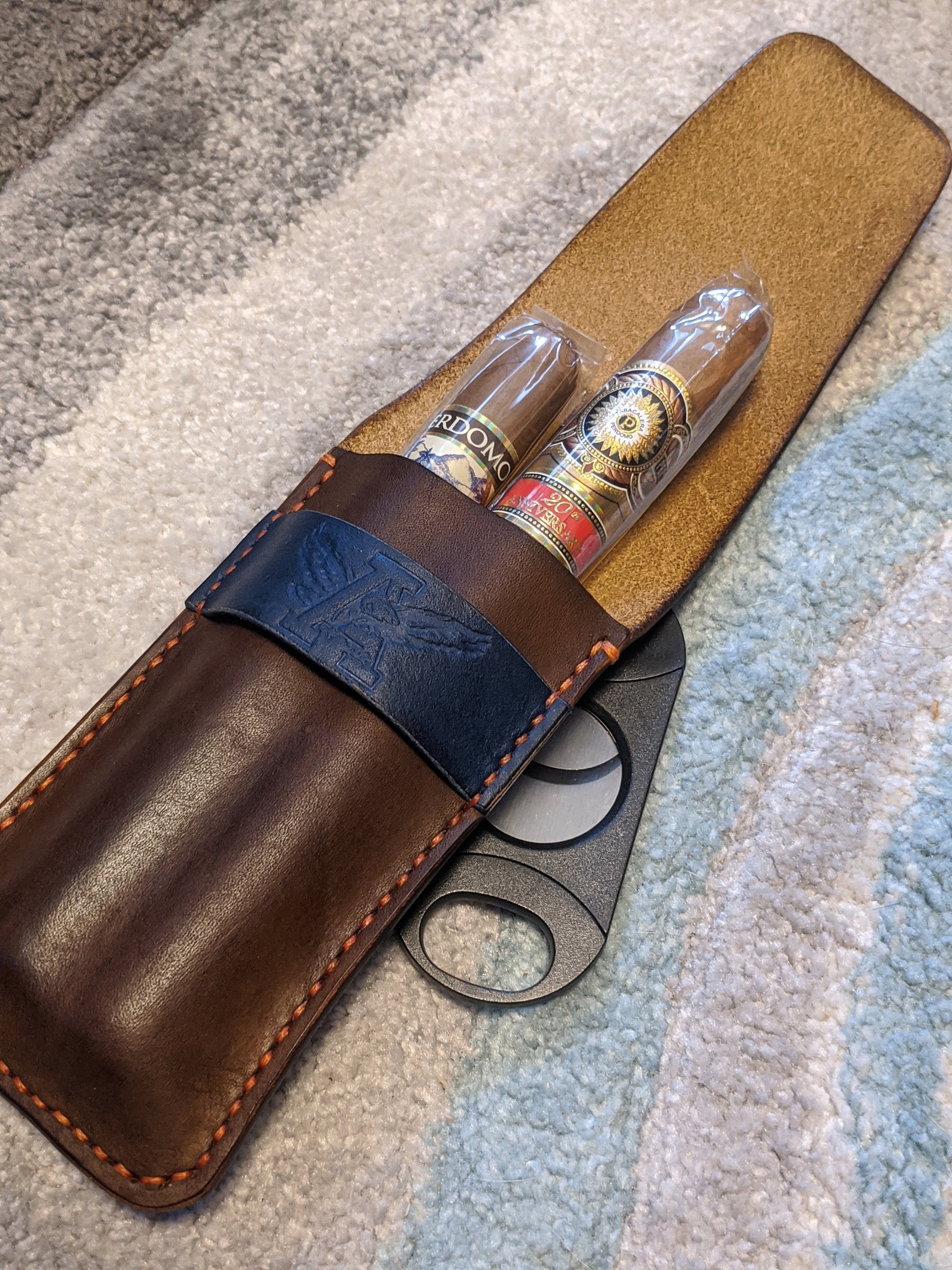 Handmade Leather Cigar Case Etsy