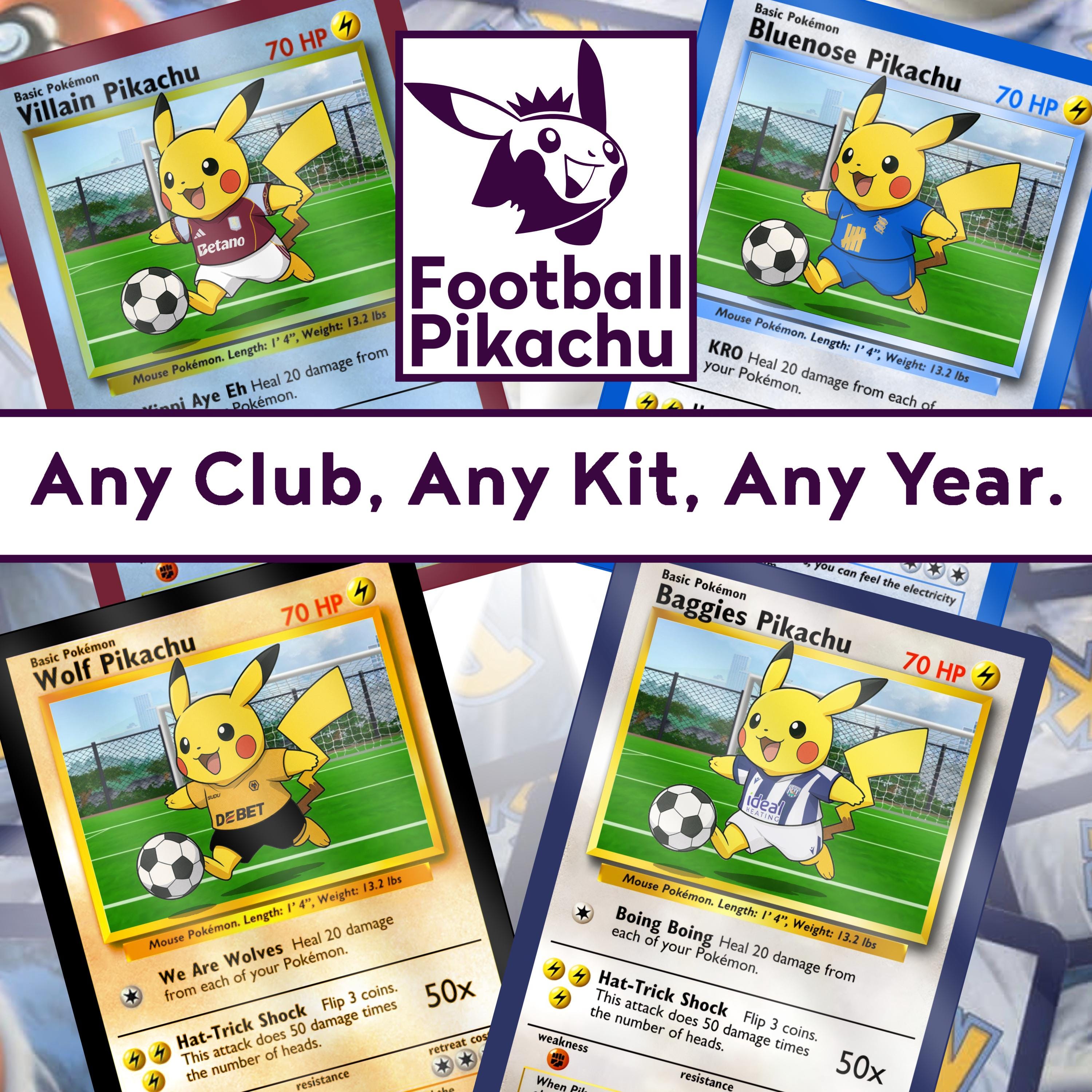 Exclusive Custom Pikachu Football Pokmon Card - UPDATED DESIGN - Etsy Exclusive Custom Pikachu Football Pokmon Card - UPDATED DESIGN - Etsy