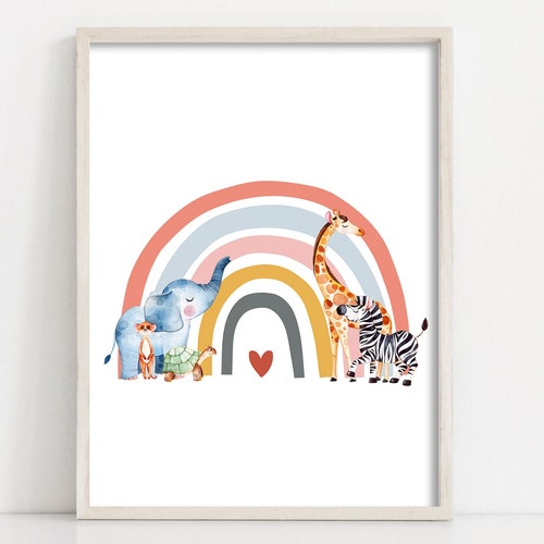 Nursery Decor Baby Animal Art Baby Room Ideas Safari Animal Etsy