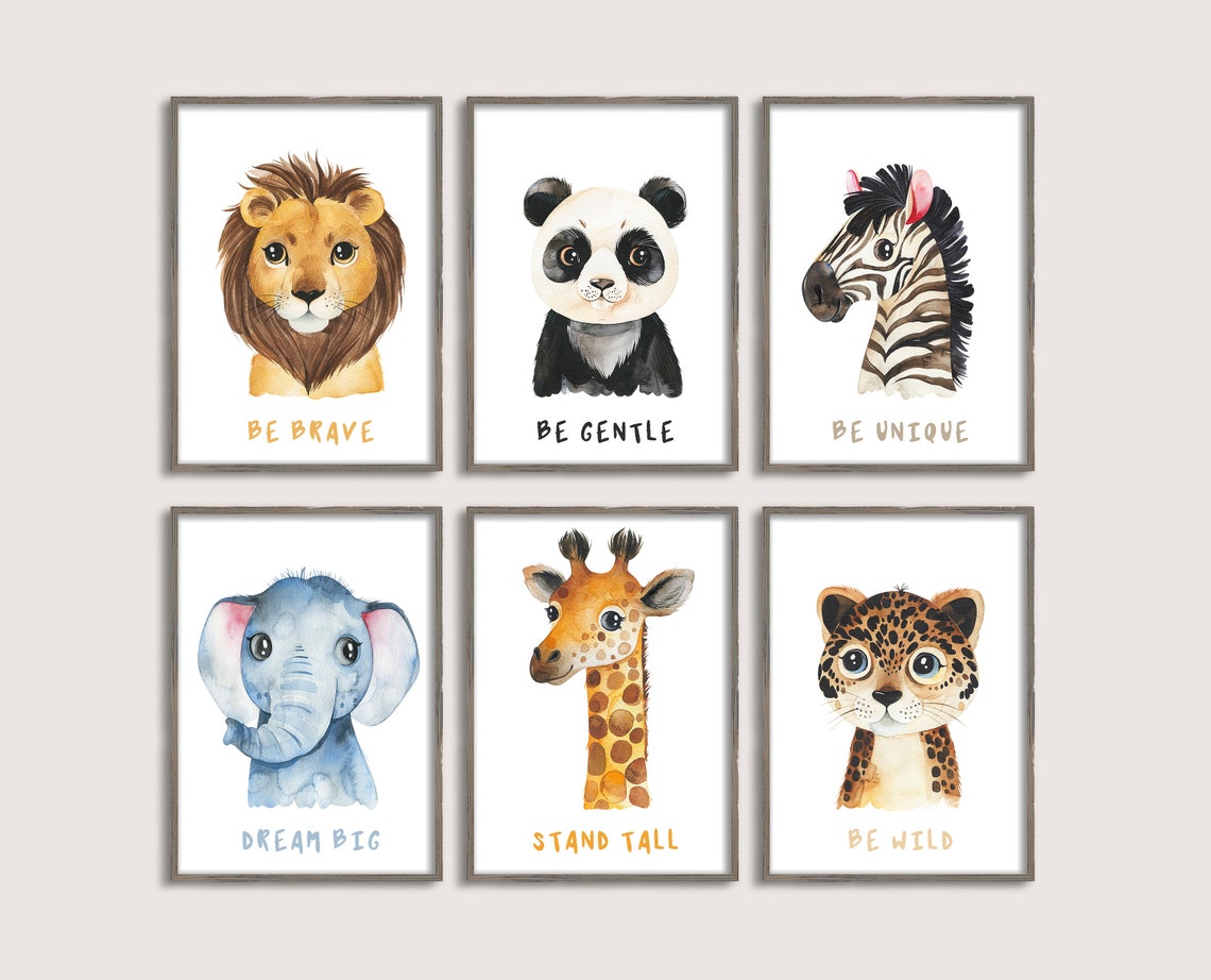 Nursery Animal Prints Nursery Prints Animal Prints For Etsy