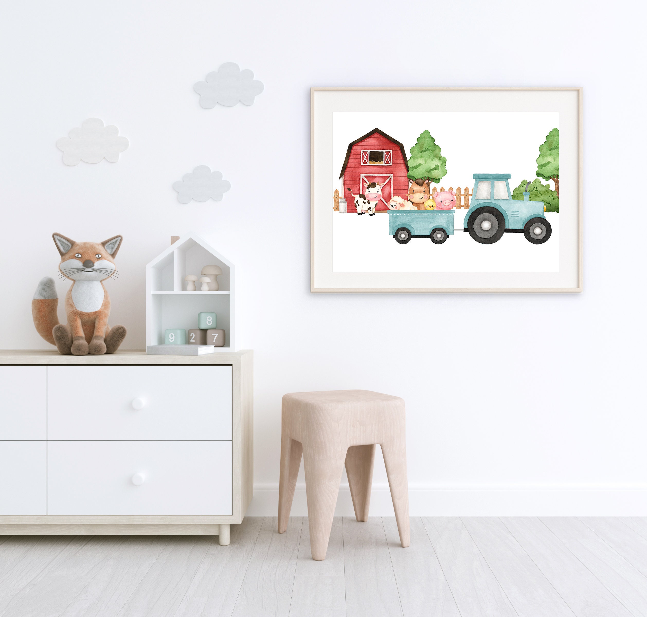 Nursery Farm Prints DIGITAL DOWNLOAD Nursery Art Print Etsy