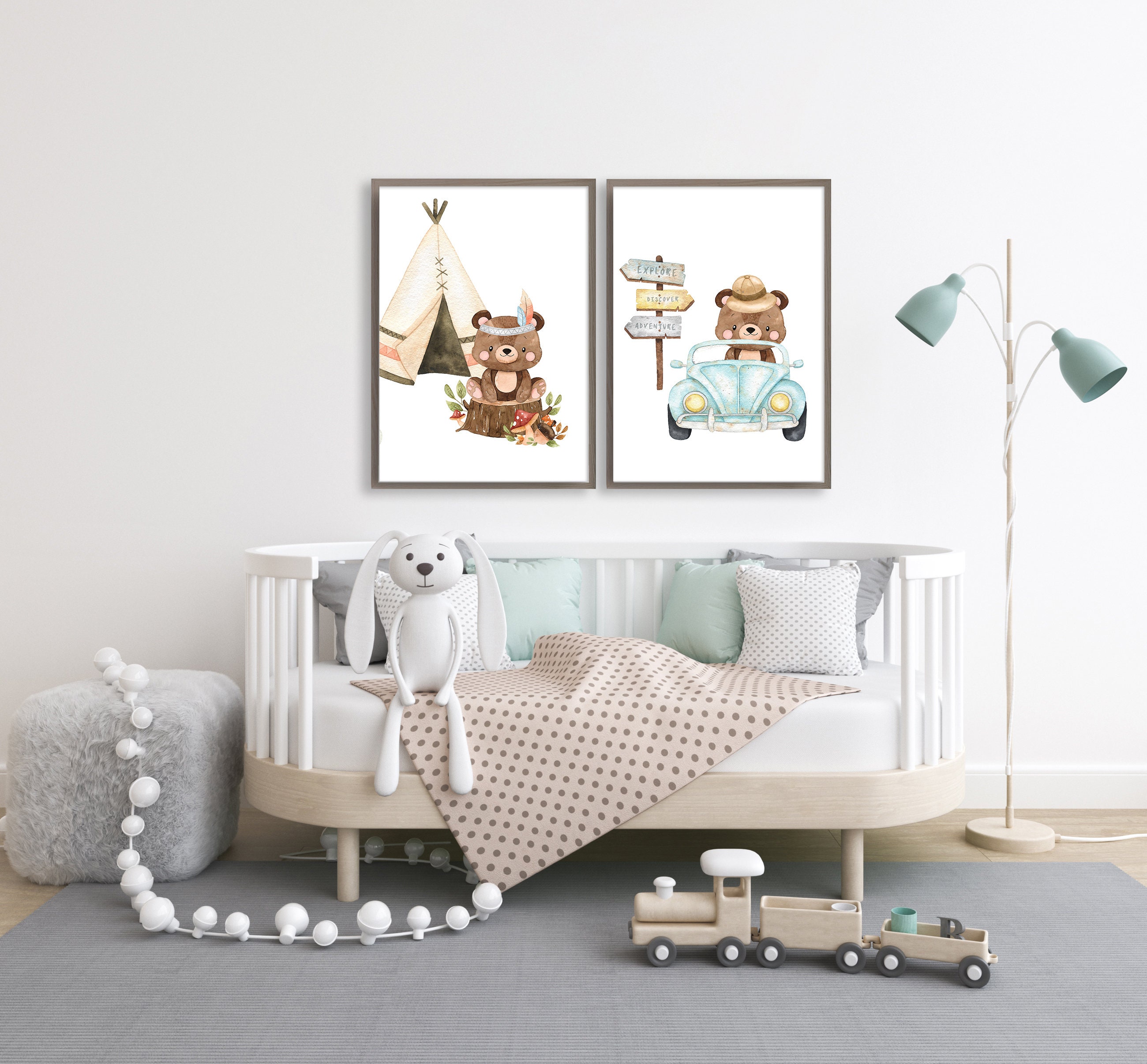 Baby Room Prints Baby Room Decor Baby Wall Art Woodland Etsy