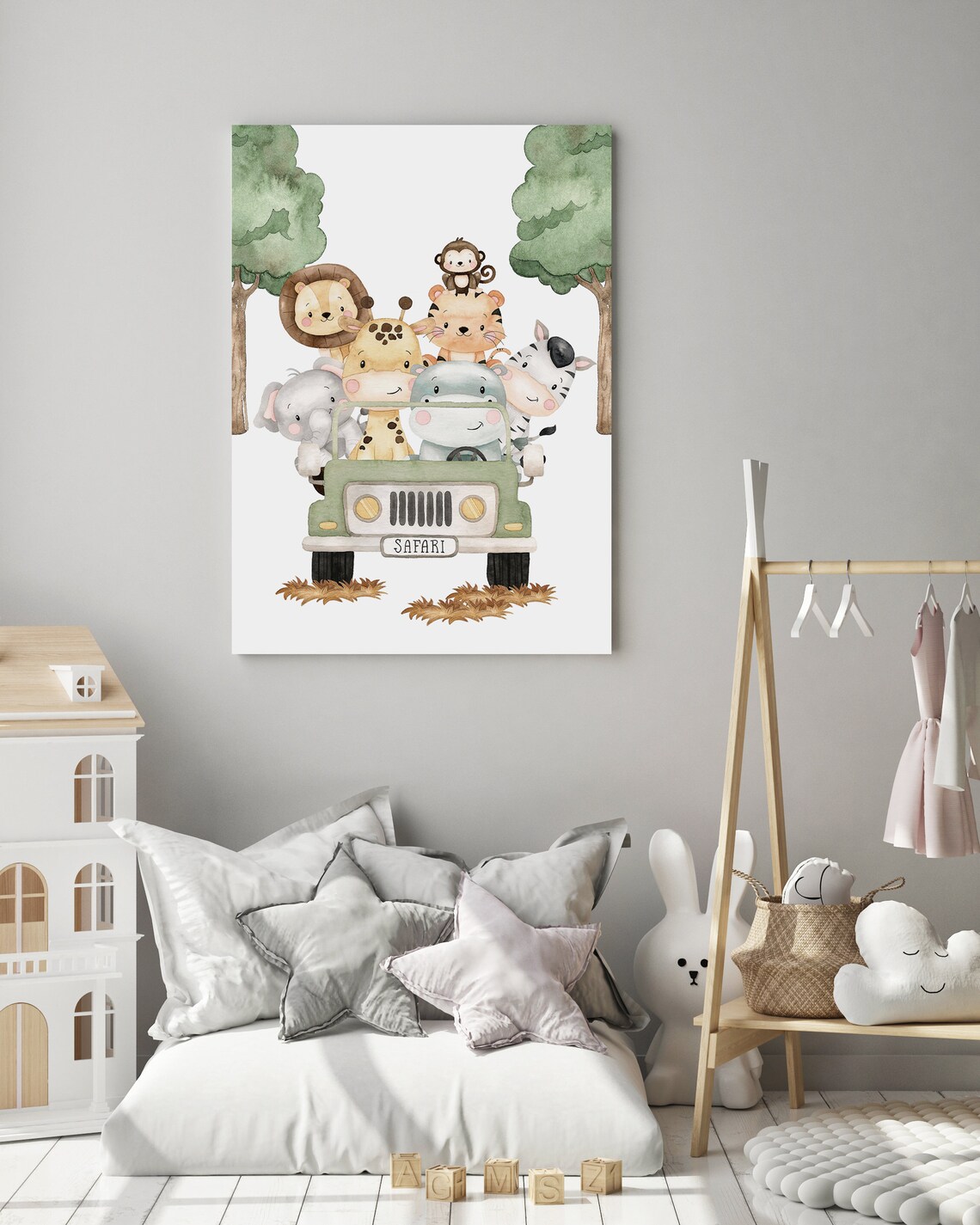 Nursery Safari Prints DIGITAL DOWNLOAD Nursery Art Print Etsy
