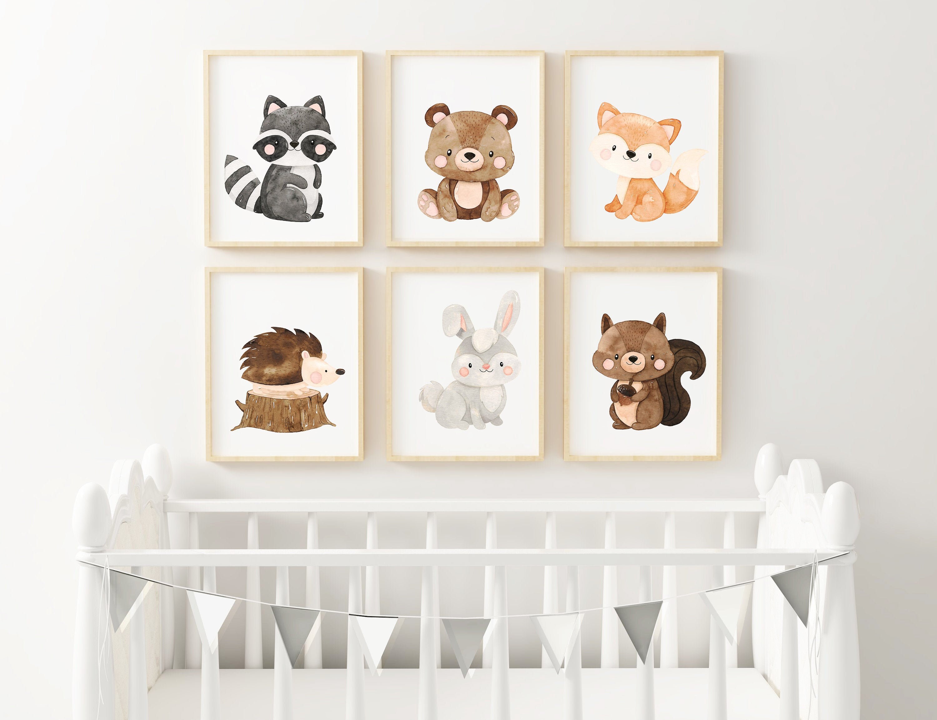 Nursery Animal Prints Nursery Wall Art Animals Nursery Etsy