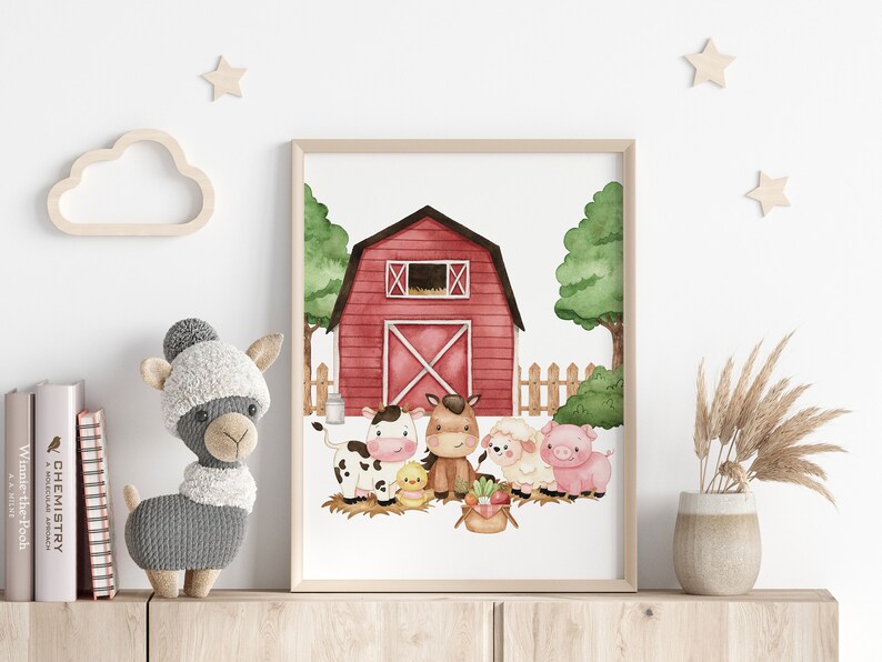 FARM ANIMAL PRINTS Farm Nursery Decor Farm Animals Farm Etsy UK