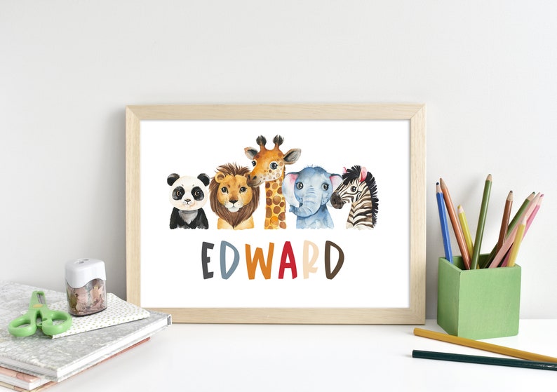 Safari Nursery Prints DIGITAL DOWNLOAD Safari Nursery Baby Etsy UK