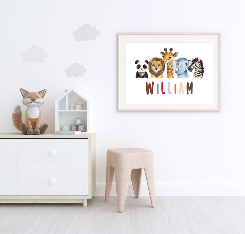Safari Nursery Prints DIGITAL DOWNLOAD Safari Nursery Baby Etsy UK
