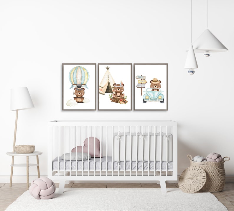 Baby Room Prints Baby Room Decor Baby Wall Art Woodland Etsy