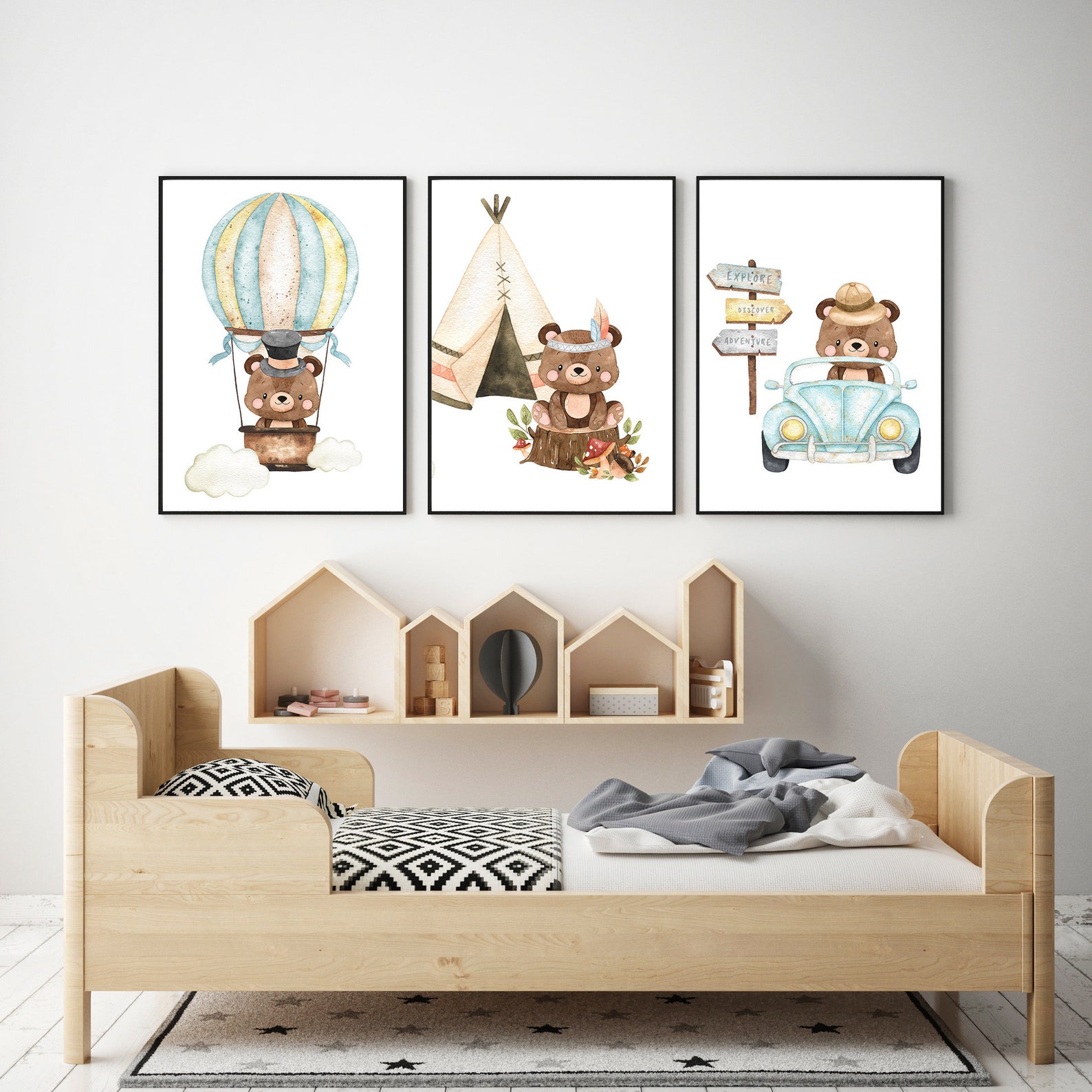 Baby Room Prints Baby Room Decor Baby Wall Art Woodland Etsy