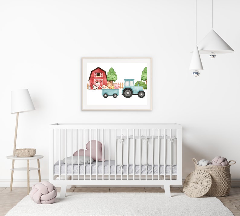 Nursery Farm Prints DIGITAL DOWNLOAD Nursery Art Print Etsy