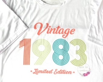 Birthday Shirt, Vintage Birthday Shirt, Limited Edition Birthday Shirt, Vintage Birthday Shirt, Custom Birthday Shirt, Womans Birthday Shirt