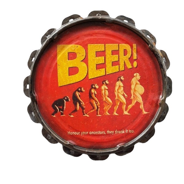 Hand Made Evolution of man Beer wall plaque Man cave wall plaque garden bar wall plaque Beer Metal wall plaque