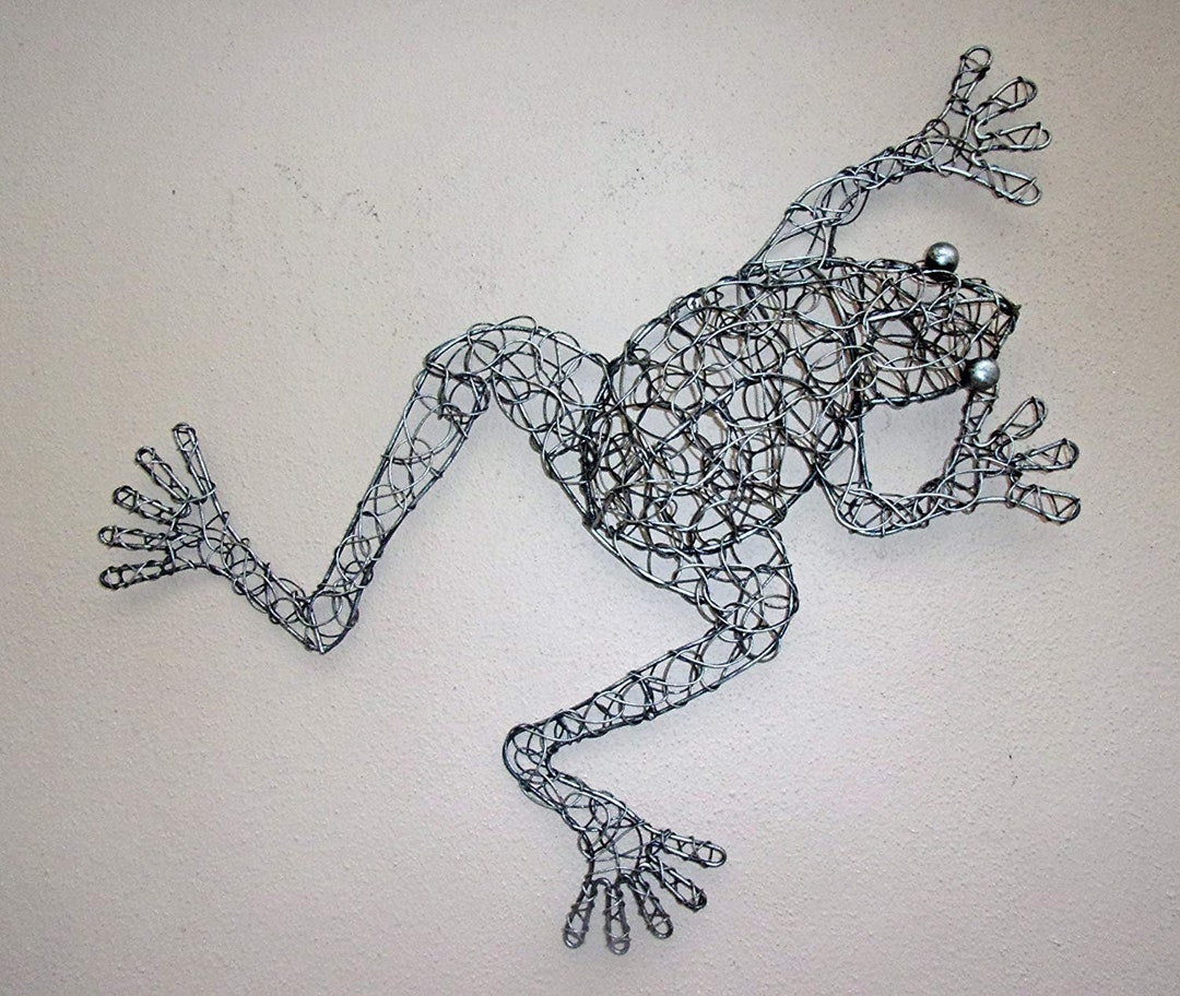 Wire Frog Pattern Buy Unusual Twisted Wire 3D Wall Frog Hand Made Giant Silver Wire 3D ...