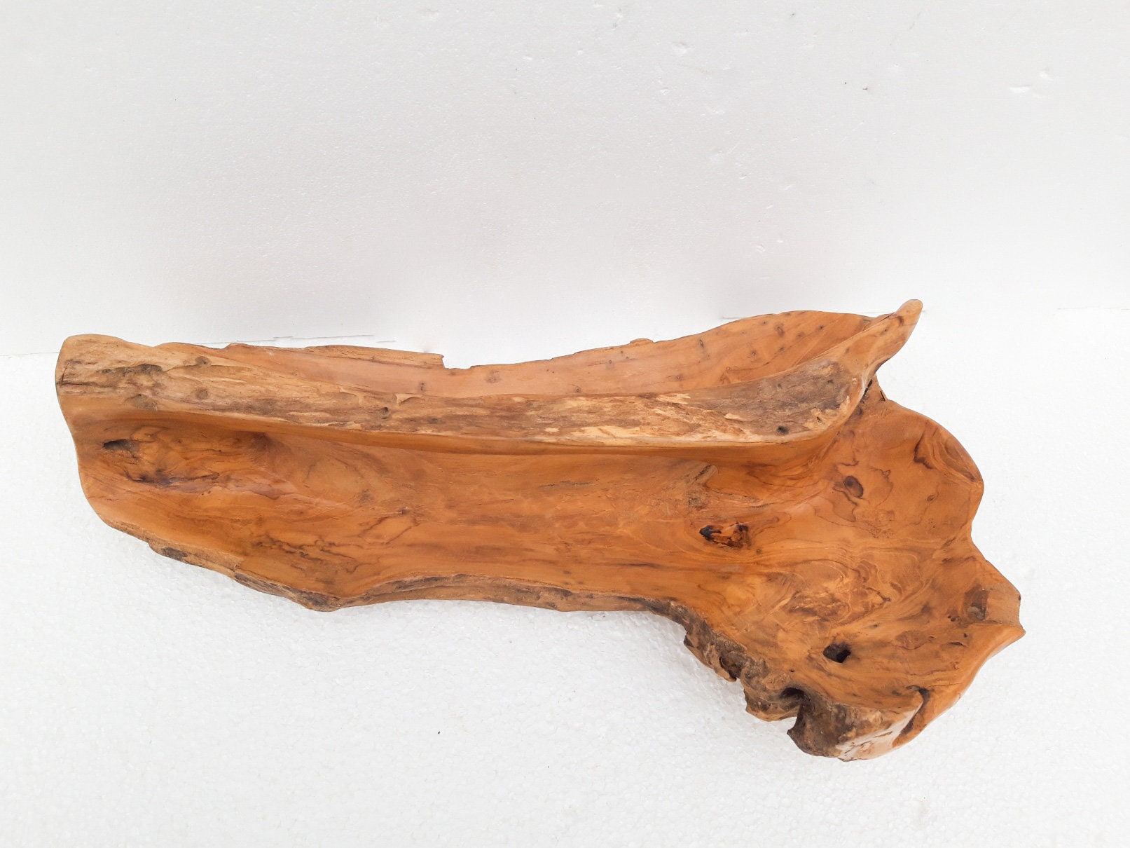 Large Hand Carved Teak Root wood Trug Unusual Teak Fruit bowl Etsy