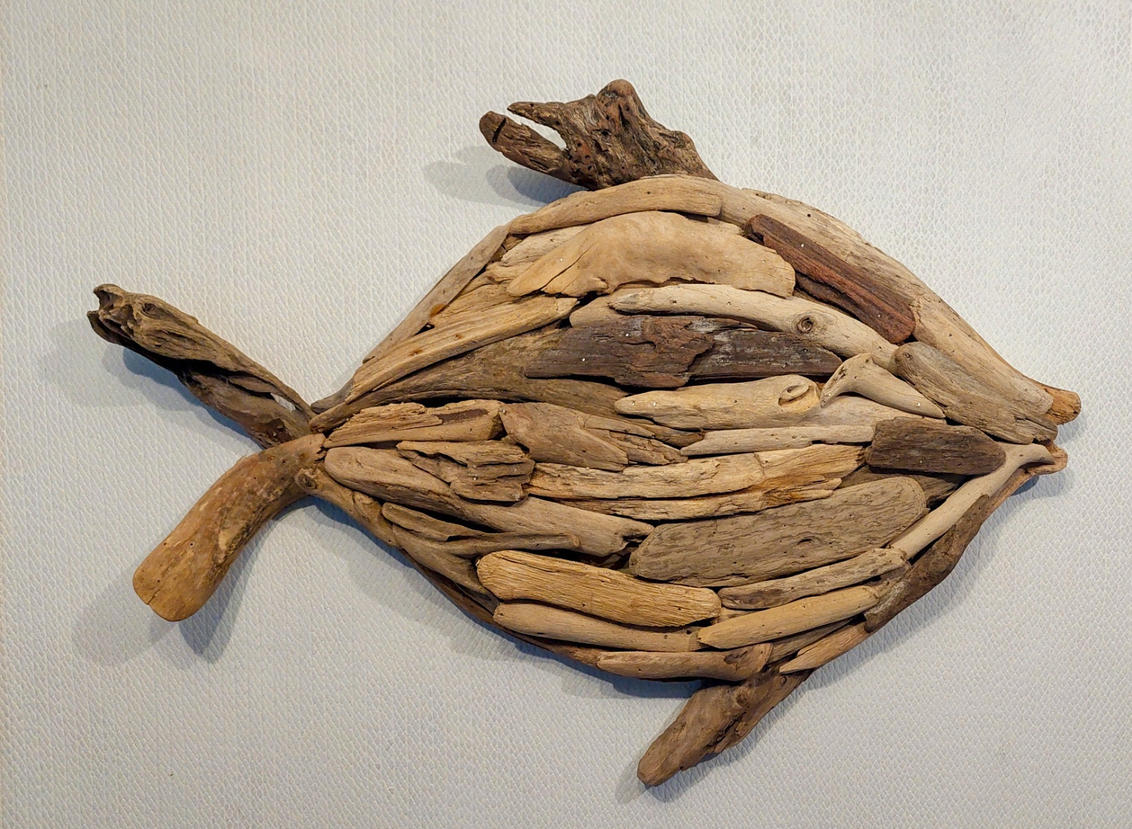 Hand Made Large Driftwood Tropical Fish Wall Art 65cm Unusual Driftwood Fish  Wall Art -  Canada