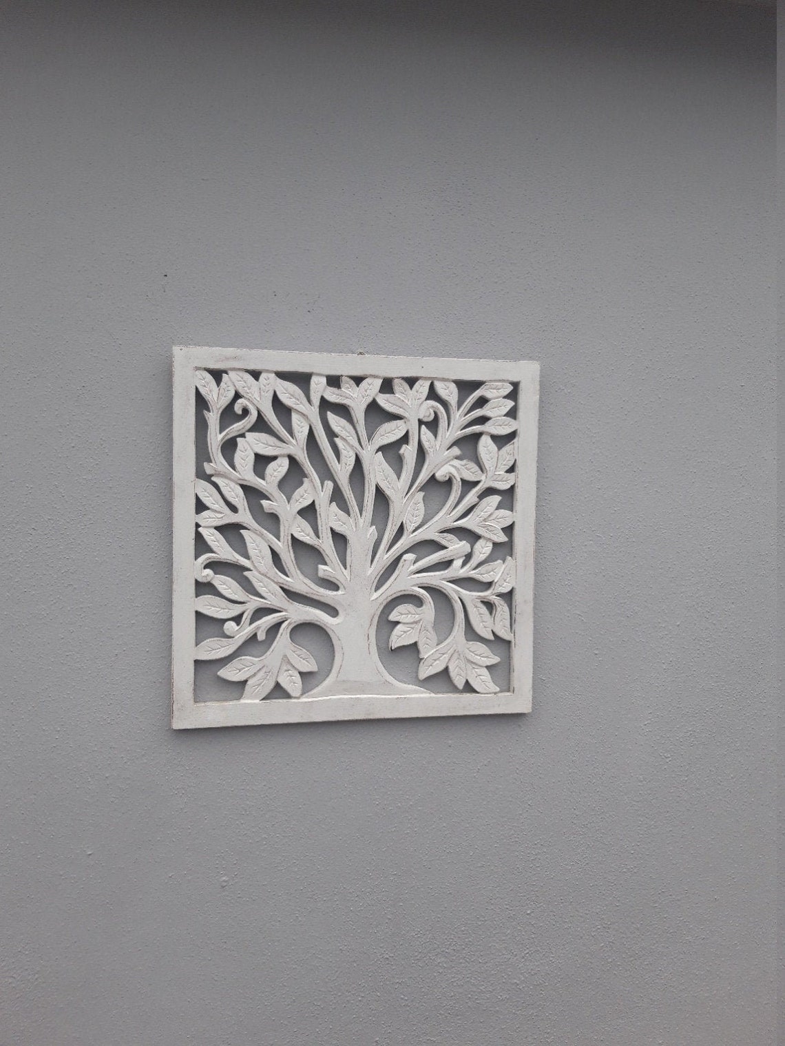 Shabby Chic Tree of Life Wall Art Unusual Whitewash Tree of Etsy