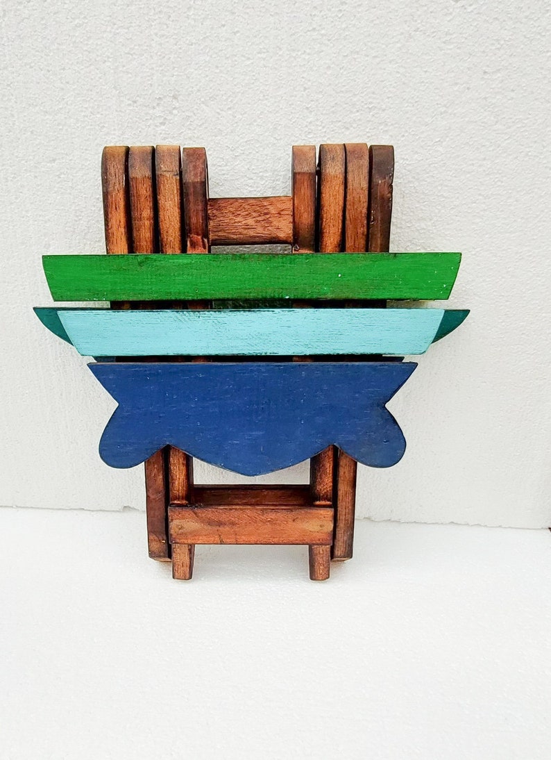 Rustic Turtle Table Unusual Folding Rustic Turtle Table Blue Green Yellow Shabby Chic Table ...
