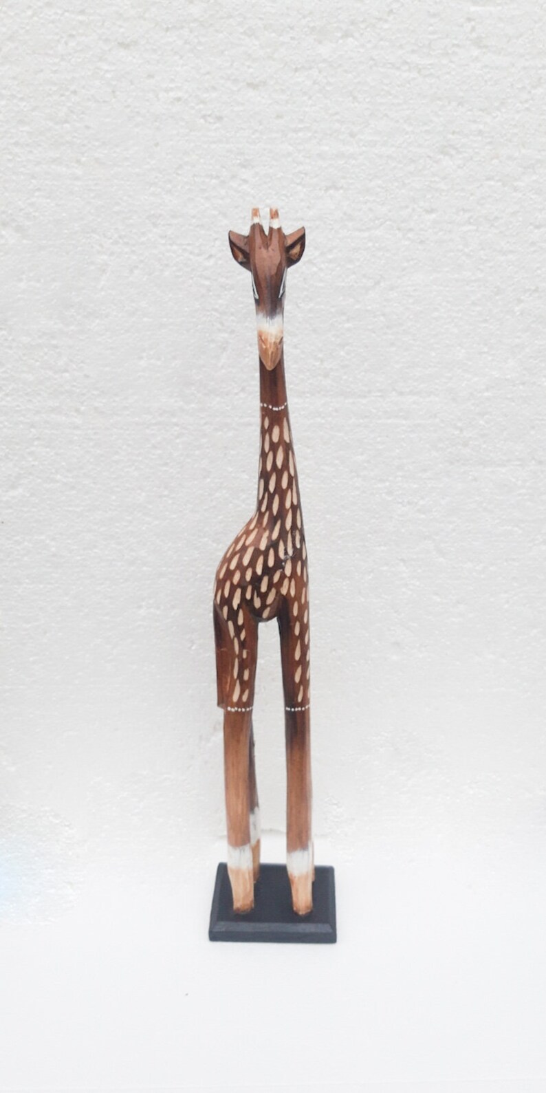 Carved Wooden Giraffe Floor Standing 60cm Hand Made in Bali Etsy UK
