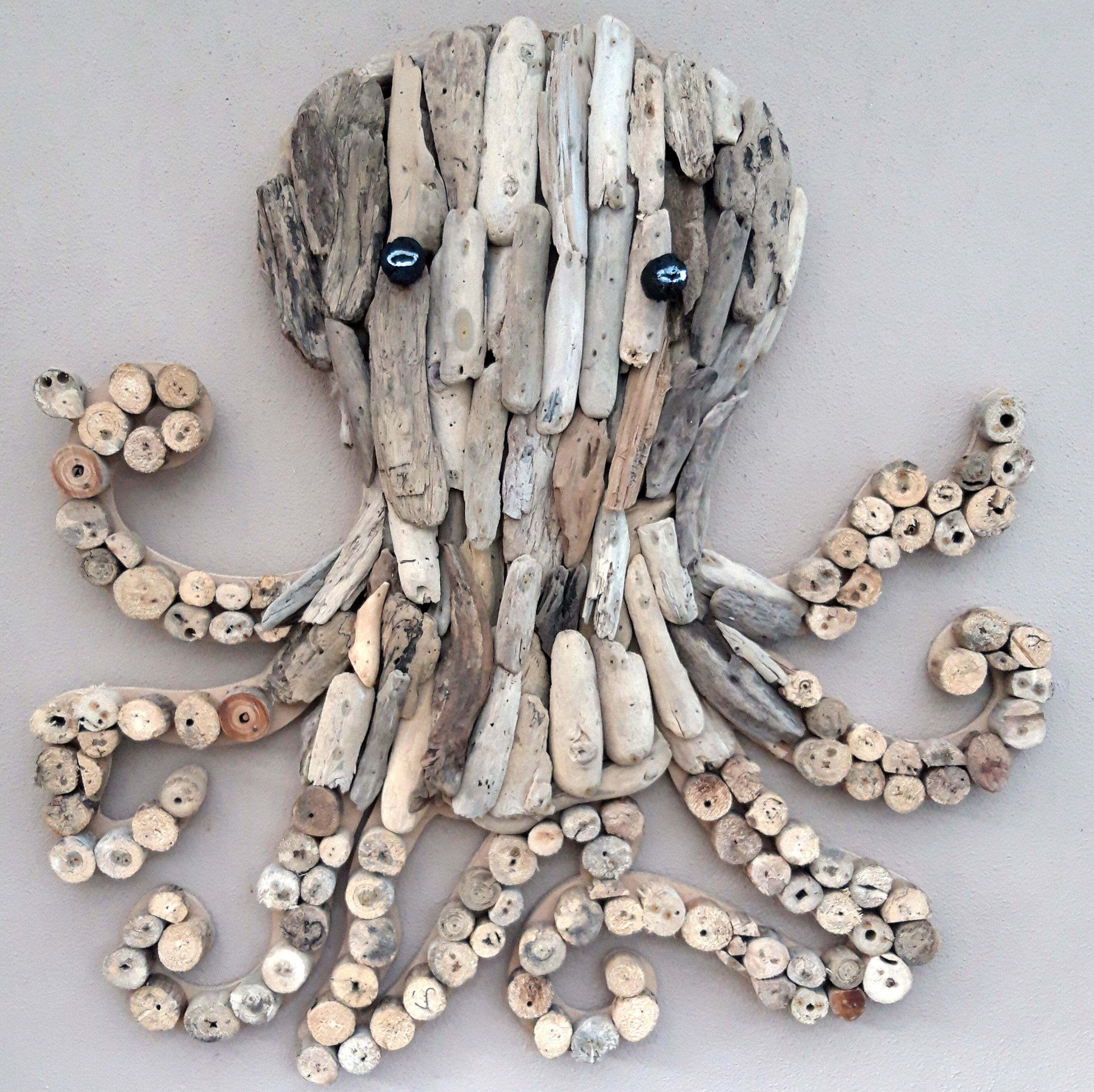 Giant Driftwood Octopus Wall Plaque Hand made Unusual Wooden Etsy