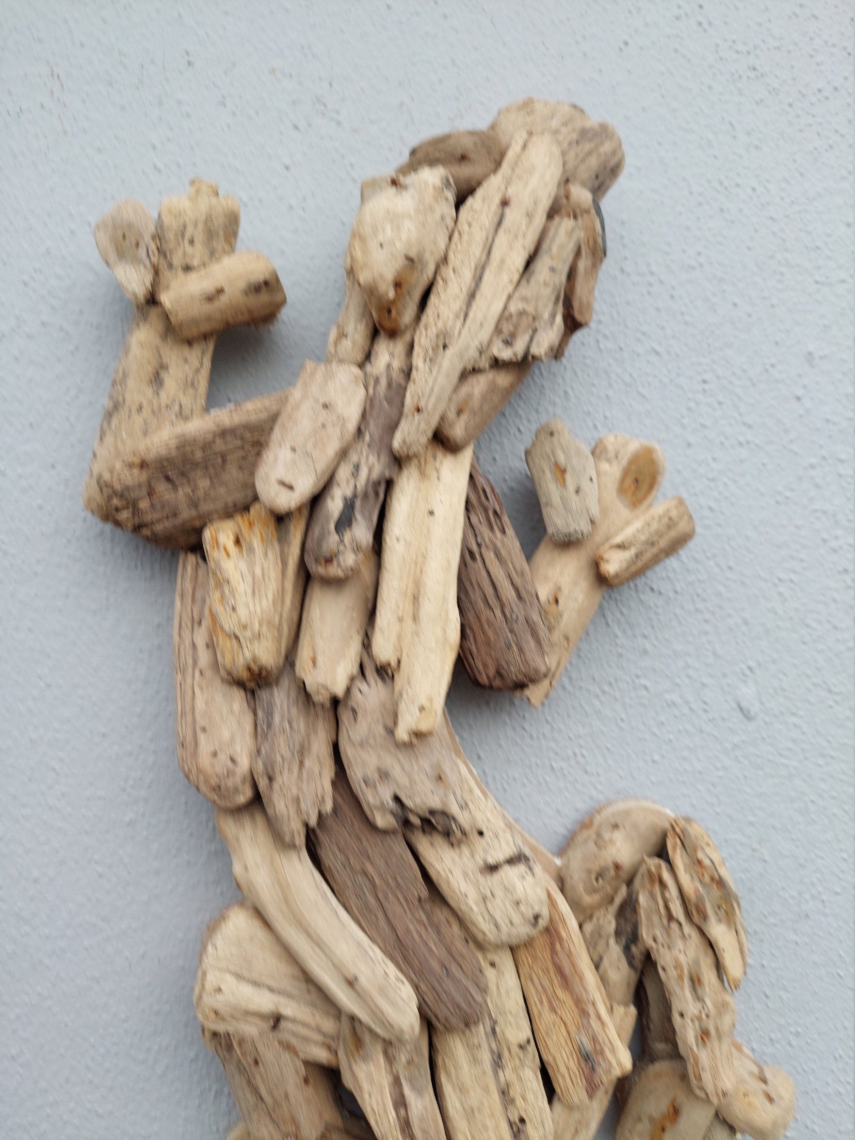 Unusual Driftwood Lizard Wall Art Unusual Driftwood Gecko Wall Etsy UK