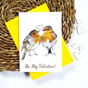 Cartão personalizado com tordos, casal de pássaros encantadores, mensagem de amor personalizada, lembrança elegante de Dia dos Namorados, presente exclusivo para quem você ama