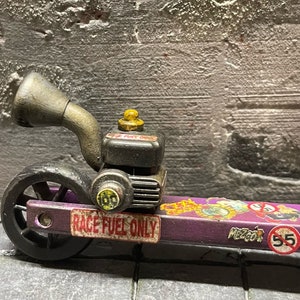 1:12 scale DIGITAL STL file.  6 inch  scale action figure engine powered style kick scooter stl file.