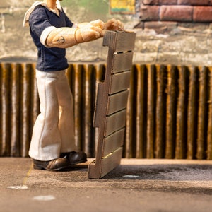 Miniature dollhouse or diorama digital file wooden pallet.  Resin printed STL file replica wooden warehouse industrial shipping pallet