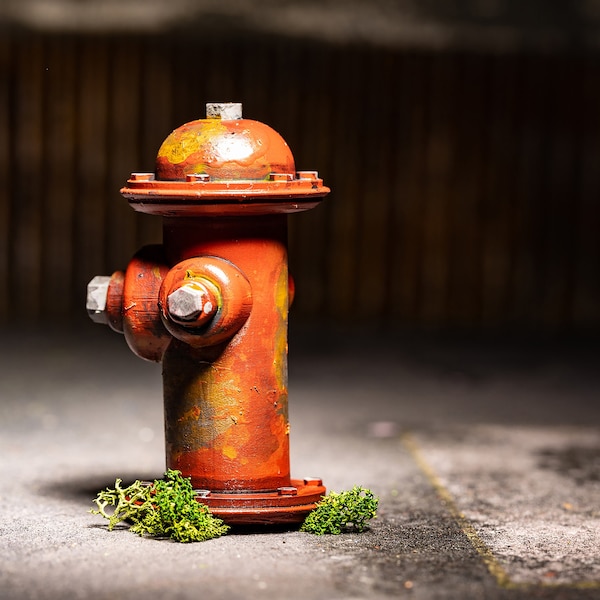 1:12 scale Detailed replica miniature fire hydrant STL file for diorama or dollhouse scale