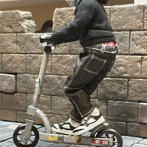 1:12 scale DIGITAL STL file.  6 inch  scale action figure razor style kick scooter