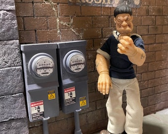 1:12 scale Digital STL file miniature electrical meter breaker box
