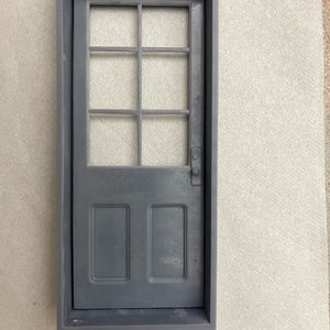 1:12 scale Detailed door frame with door digital STL file.  Dollhouse door