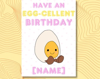 alles gute zum geburtstag ei karte, lebensmittel lustig süß eltern kind freund friendfreundinnen mama papa geschenk punny minimal fun knuffig ostern personalisiert