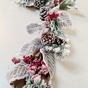 SECONDS :DELUXE Frosted Magnolia Leaf Garland. Super Huge Soft & Fluffy Snowy Finish Christmas Garland.Beautiful Top Quality Foliage Garland