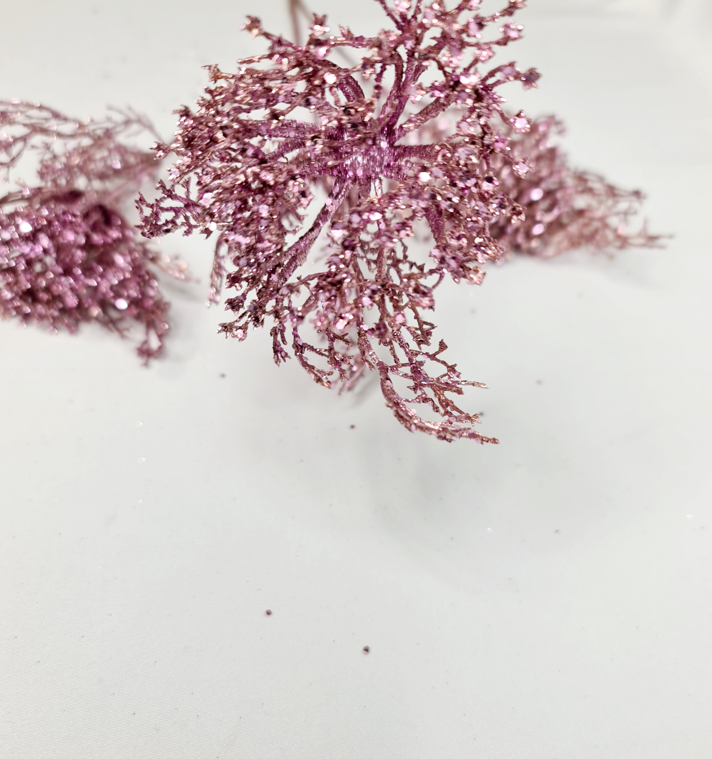 Glittered Dill Sprays. Artificial Glitter Flowers. Craft Etsy UK