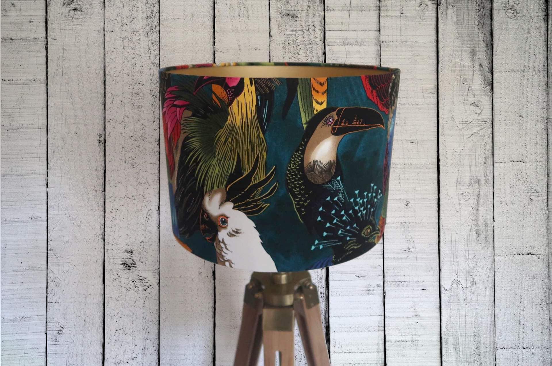 Tropical Birds Lamp Shade 30cm wide also available in Etsy