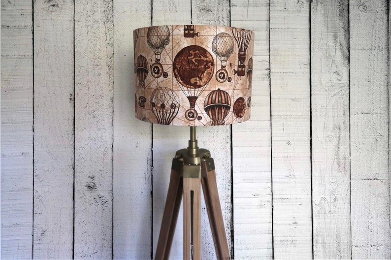 also available in 20cm 30cm wide Steampunk Hot air Balloon Lamp Shade 3 lining options.