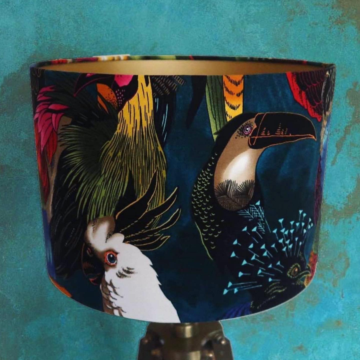 Tropical Birds Lamp Shade 30cm wide also available in Etsy