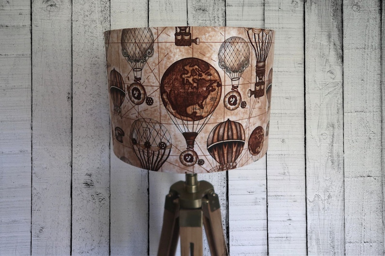 also available in 20cm 30cm wide Steampunk Hot air Balloon Lamp Shade 3 lining options.