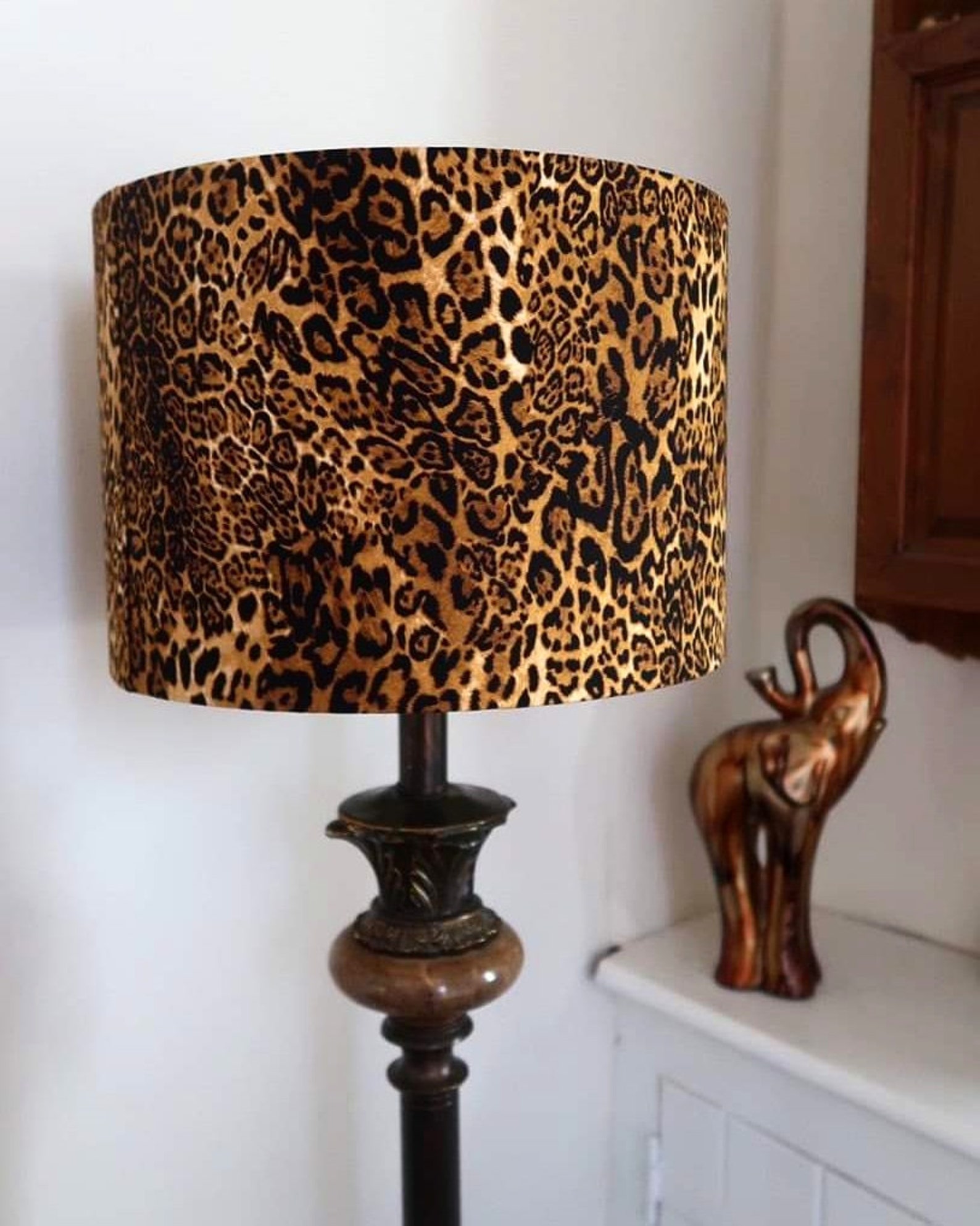 Leopard Print Lamp Shade 30cm wide also available in 20cm. Etsy