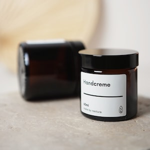 customizable cream jar made of brown glass, reusable, recyclable, made in Germany