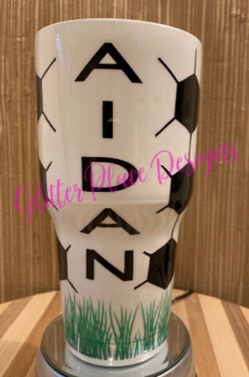 Soccer 30oz Tumbler Custom Tumbler Personalized Tumbler Etsy