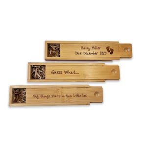 Personalised Pregnancy Test Box, Baby Announcement, Baby Reveal Pregnancy Announcement, Pregnancy Test Kit Reveal Box Surprise for Husbands