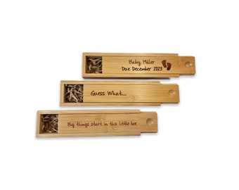 Personalised Pregnancy Test Box, Baby Announcement, Baby Reveal Pregnancy Announcement, Pregnancy Test Kit Reveal Box Surprise for Husbands