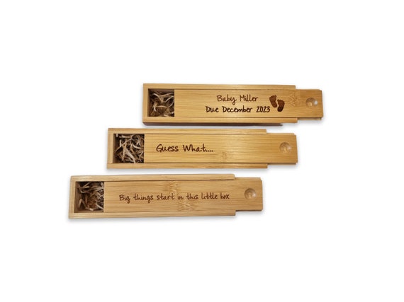 Caja de prueba de embarazo personalizada, anuncio de bebé, anuncio