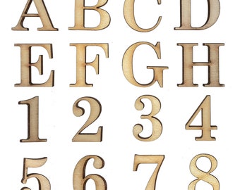 Wooden Georgia font Letters Large Small 2cm-40cm 4mm Thick Craft Extra Large Wall Signs Home Any Letter Number or Symbol