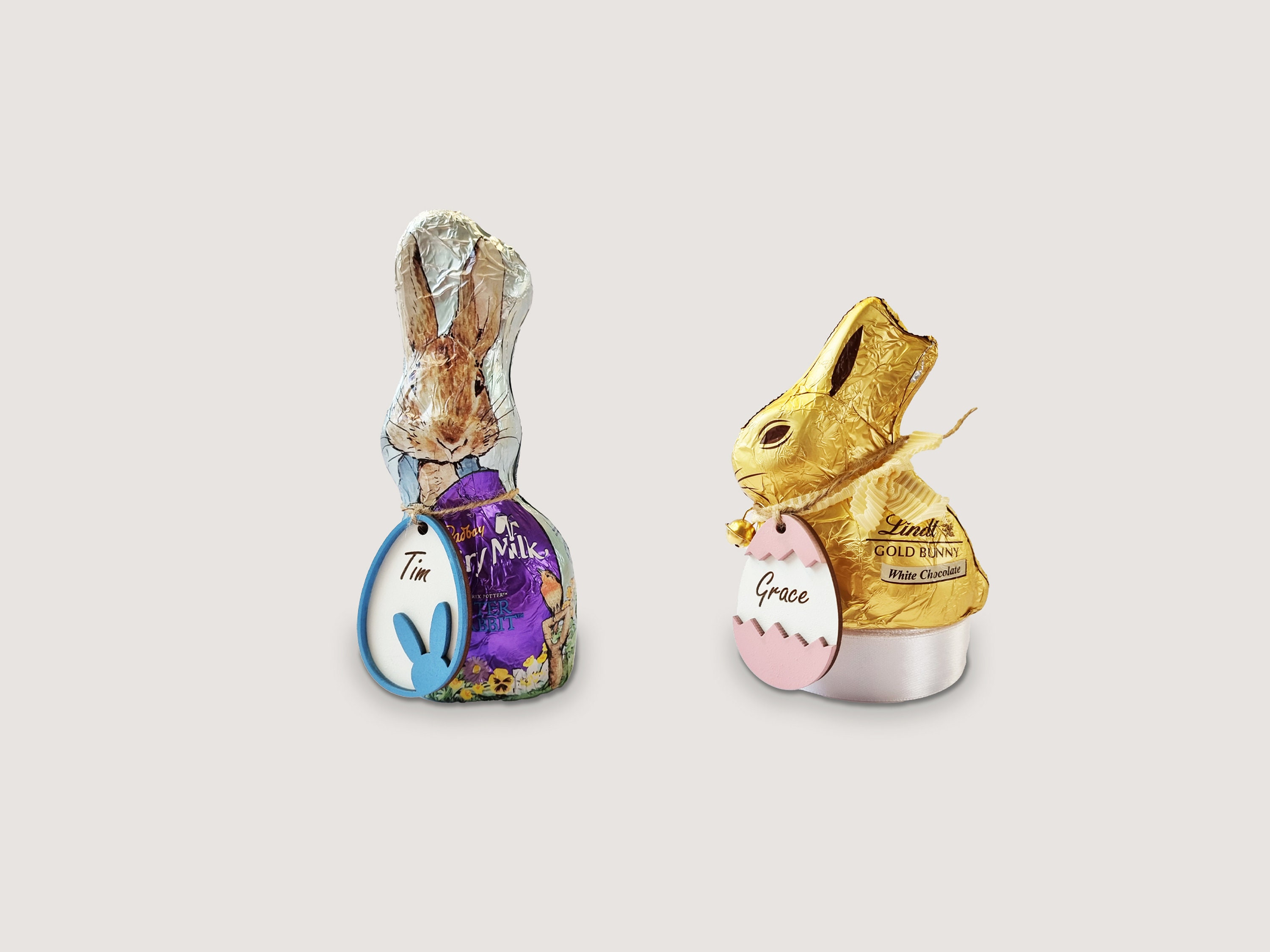 Personalized Easter Wooden Bunny Gift Decoration Tag, Personalized Easter Decor Children’s Easter Gift, Baby Easter Gift, Easter Basket Tags