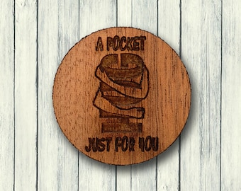 Little Pocket Hug Personalised Wood Big Hug Heart Token, Miss You Note, Isolation Gift for Someone You Love, Stay Home Stay Safe.