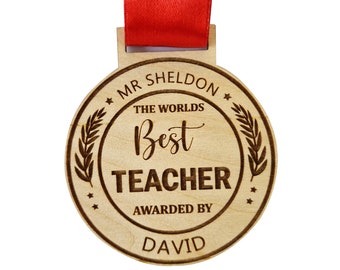 Medal Award Worlds Greatest Teacher Medal Award Worlds Greatest Teacher