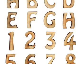 Wooden Comic font Letters Large Small 2cm-40cm 4mm Thick Craft Extra Large Wall Signs Home Any Letter Number or Symbol
