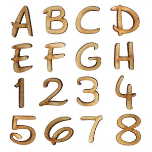 Fuente Disney de madera Letras Grande Pequeño 2cm-40cm 4mm Grueso Artesanía Extra Grande Pared Signos Inicio Cualquier letra Número o símbolo